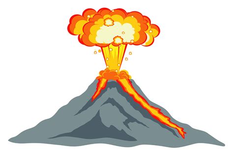 Volcano Eruption Drawing