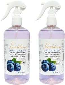 Pearldew Sanitizer Spray (Blueberry) 500 ml | Aloe & Neem | Paraben ...