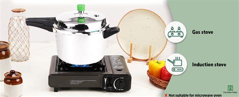 Buy The Indus Valley Tri-ply Stainless Steel Outer Lid Pressure Cooker ...