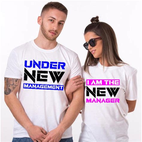 Under New Management I Am The New Manager Best Couple T-Shirts - TEEZ.in