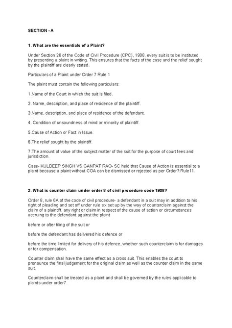 Answer Key CPC - solved question paper for end semester exam. includes ...