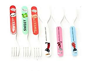 The Little Lookers Easy Grip Spoon and Fork Utensil Set (Multicolour ...