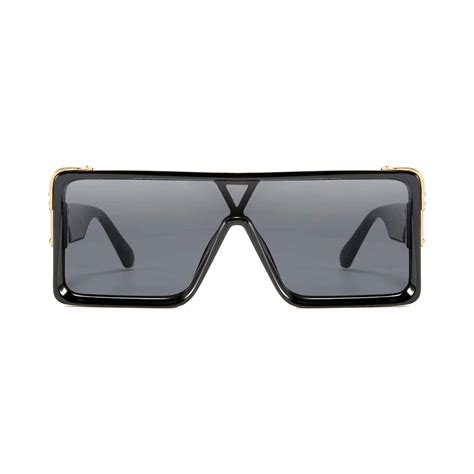 4Flaunt Monster Pro Oversized Square Sunglasses - Black