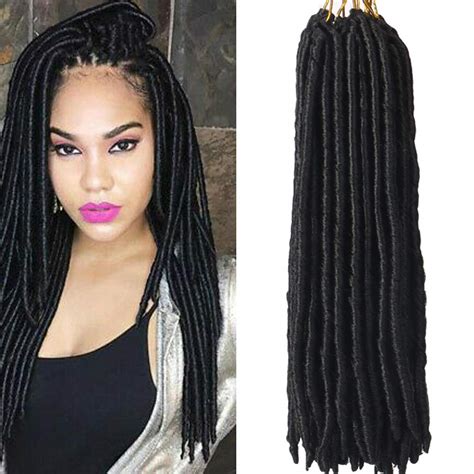 Buy Haircity 14 Inch Bomba Dreadlocks Faux Locs 6 Packs Straight ...