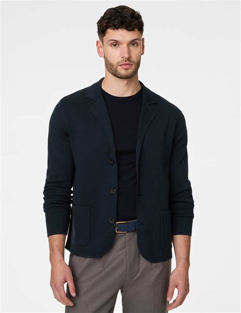 Cotton Modal Knitted Blazer | M&S | M&S