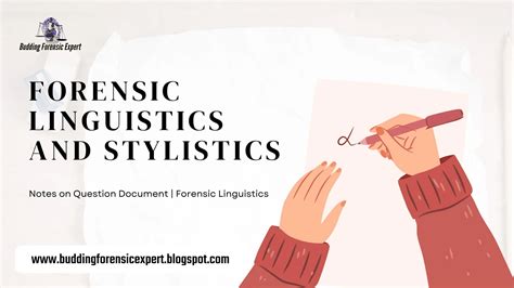 Forensic Linguistics and Stylistics | Question Document Notes | Budding ...