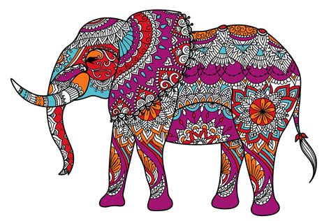 Detailed Elephant Coloring Pages