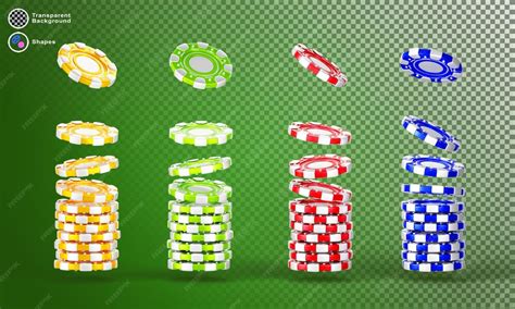 3d set of casino game chip stacks isolated on background Realistic ...