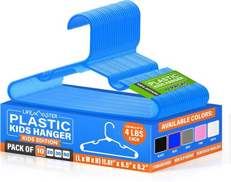 Amazon.com: Lifemaster Plastic Kids Clothes Hangers – Children Clothes ...