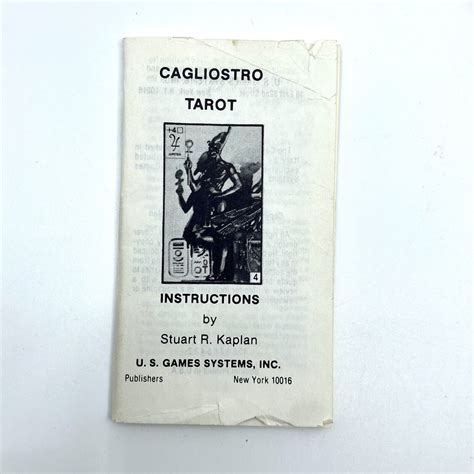 Vintage Cagliostro Tarot Deck Red Back Complete With Booklet Stuart ...