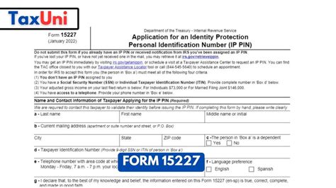 Form 15227