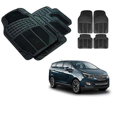 Trigcars Car Carpet Black Car Floor/Foot Mats for Mahindra Marazzo ...