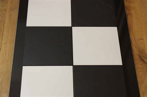 Black And White Porcelain Floor Tile Donard Victorian Patterned Black