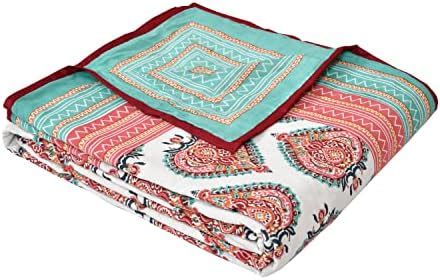 Buy BLOCKS OF INDIA Hand Block Printed Cotton King Size Reversible ...