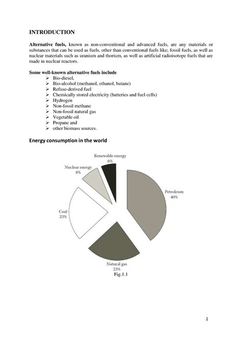 Alternate Fuels and Energy systems notes - INTRODUCTION Alternative ...