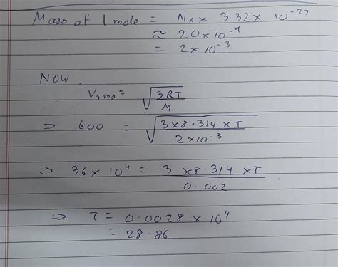 calculate the temperature at which root mean square speed of Hydrogen ...