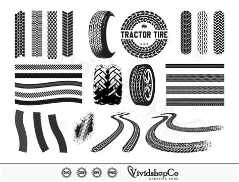 Free Tyre Track Clipart Black