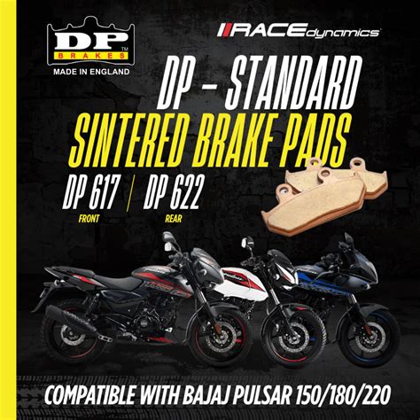 DP Sintered Brake Pads for Bajaj Pulsar 150/180/220 - Standard – Moto Modz