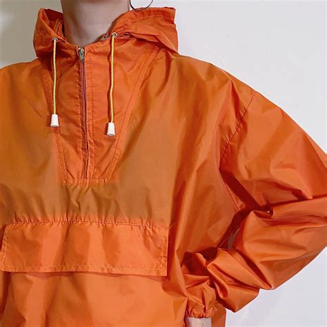 60s orange anorak parka | LEMON