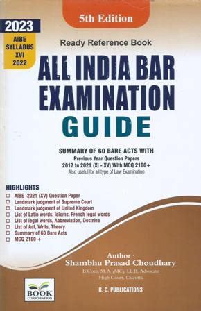 Buy Ready Reference Book - All India Bar Examination Guide 5th Ed, 2023 ...