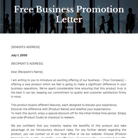 Business Promotion Letter Example 的图像结果