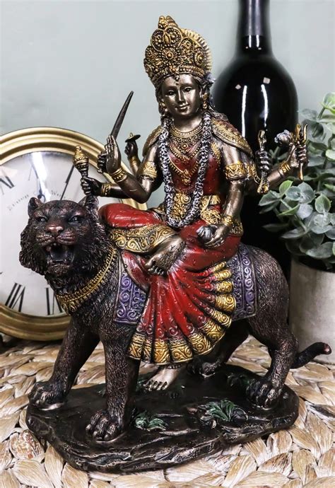 Buy Ebros Gift Bronzed Eight Handed Hindu Goddess Shakti Devi Durga ...