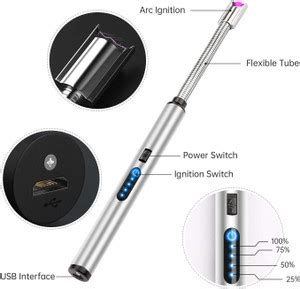 Aahishan Enterprise Silver Electric Gas Lighter for Kitchen Use Candle ...