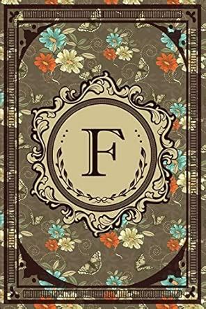 Vintage Monogram: Floral Initial F Letter Old Book Monogram 2020 ...