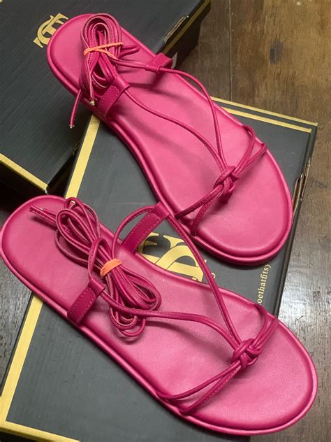 Hot Pink tie up flatforms – Shoe That Fits You