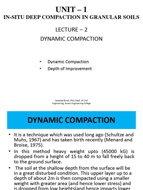 Image result for Dynamic Compaction Lecture