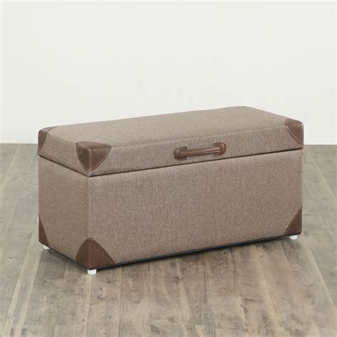 Buy Cary Fabric Bench with Storage - Brown from Home Centre at just INR ...
