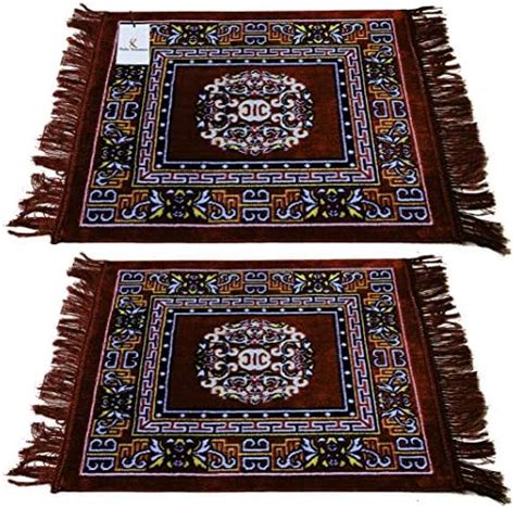 Buy Kuber Industries 2 Pieces Velvet Prayer Mat/Aasan/Pooja Mat ...