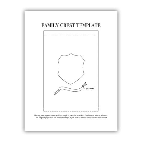 Printable Family Crest Template | The Postman's Knock