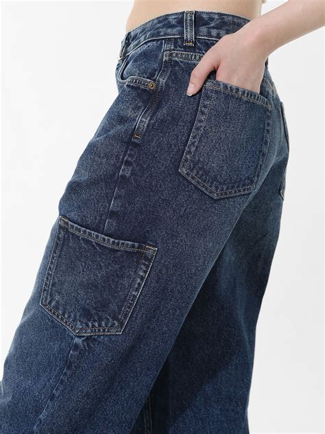 Dark Blue High Rise Carpenter Jeans