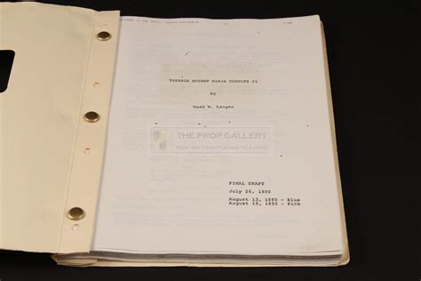 The Prop Gallery | Production used script