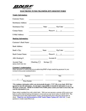 Fillable Online ACH Form for Allowance customers - BNSF Fax Email Print ...