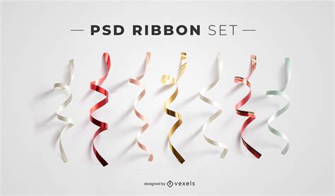 Ribbons labels PSD Mockup Editable Template to Download