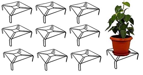 appeasy Double Square Black Metal Plant Stands for Indoor and Outdoor ...