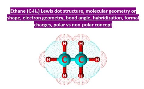 C2H6 lewis structure, molecular geometry, bond angle, hybridization