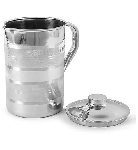 Premium Quality1.8 L Stainless Steel Water Jug with lid 1.8 LTR Water ...