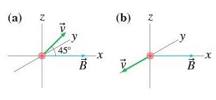 In figure (a), what is the magnetic force f⃗ on the proton? give your ...