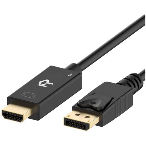Mini DisplayPort 1.2 to DisplayPort 1.2 4K Cable - Black 10 Feet