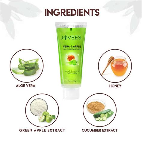Buy JOVEES VERA AND APPLE FACE MASSAGE GEL 100 GM Online & Get Upto 60% ...