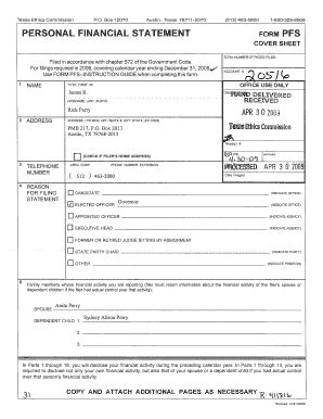 Image result for Blank PFS Form