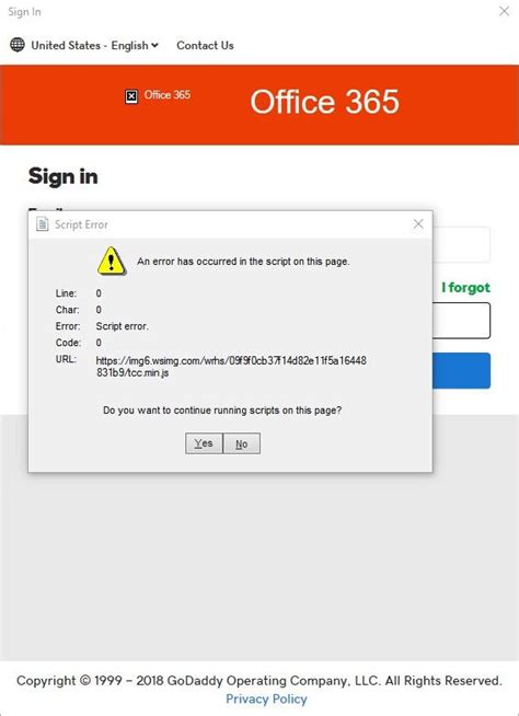 Image result for Microsoft 365 Sign in Script Error