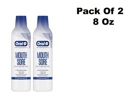 Oral-B Mouth Sore Special Care Oral Rinse SOOTHING MINT 8 Fl Oz ...