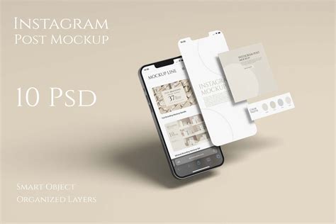 instagram feed mockup - Mockup Line - Premium Mockup Templates