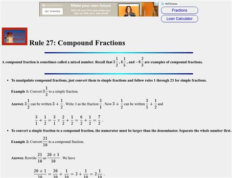 Image result for Compound Fractions Examples