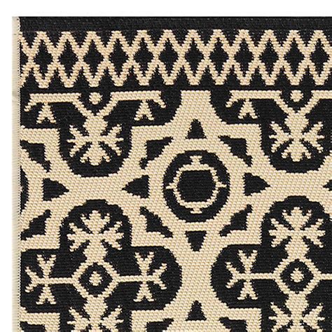 Tia Black Utility Outdoor Accent Rug, 27x45