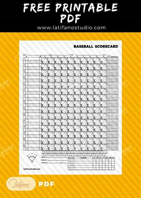 Free Printable Rawlings Baseball Scorecard - Printable Rawlings ...